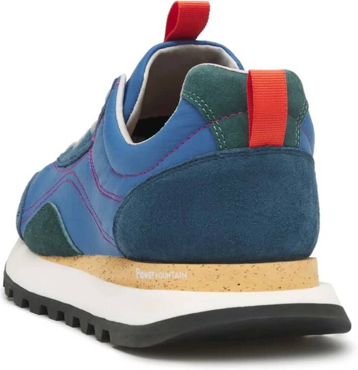 Flower Mountain Suede and technical fabric sneakers NEW Asuka MAN Blue Heren