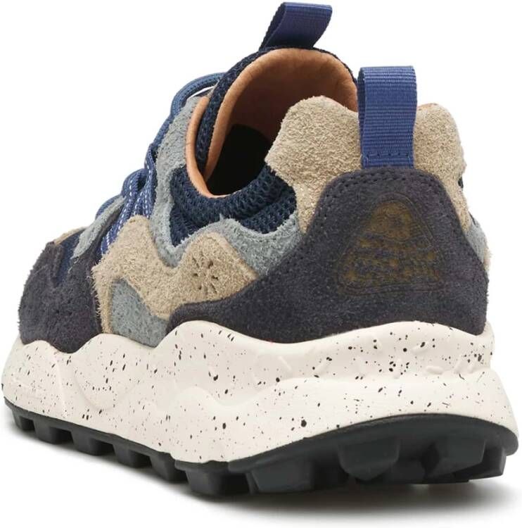 Flower Mountain Suede and technical fabric sneakers Yamano 3 MAN Blue Heren