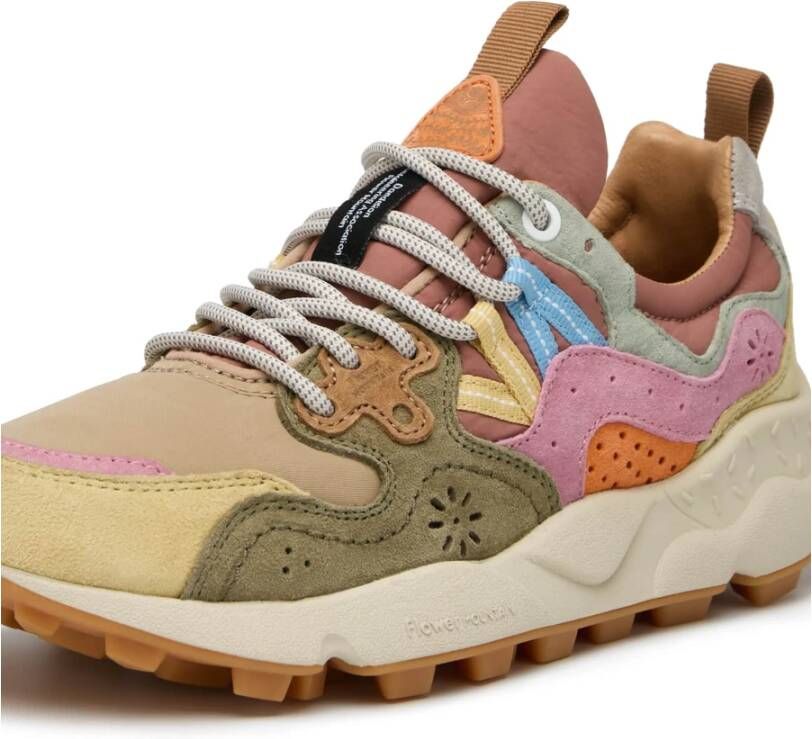 Flower Mountain Suede and technical fabric sneakers Yamano 3 Woman Multicolor Dames