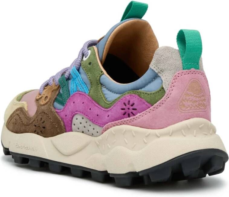 Flower Mountain Suede and technical fabric sneakers Yamano 3 Woman Multicolor Dames