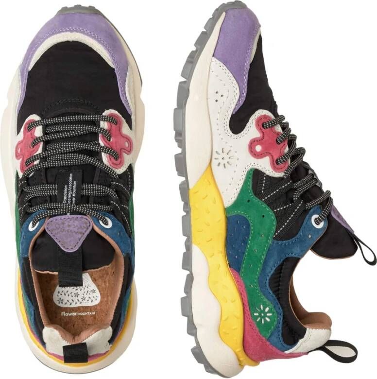 Flower Mountain Suede and technical fabric sneakers Yamano 3 Woman Multicolor Dames