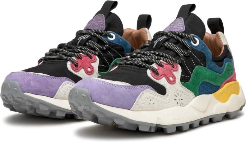 Flower Mountain Suede and technical fabric sneakers Yamano 3 Woman Multicolor Dames