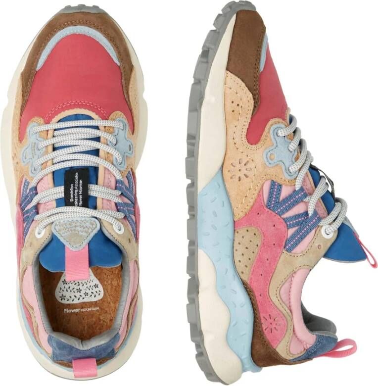 Flower Mountain Suede and technical fabric sneakers Yamano 3 Woman Multicolor Dames