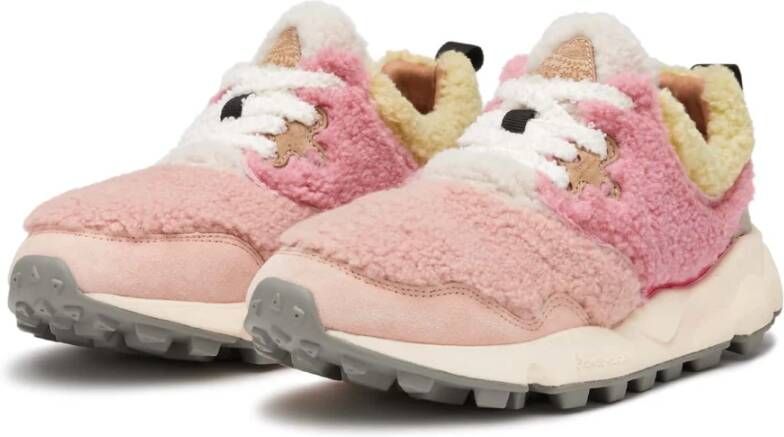 Flower Mountain Synthetic and suede sneakers Pampas Woman Pink Dames