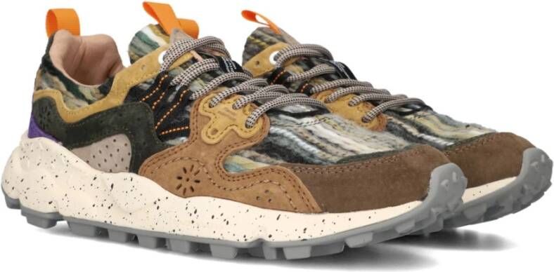 Flower Mountain Taupe Multi-Kleur Sneakers Yamano 3 Multicolor Dames