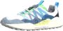 Flower Mountain Suede and technical fabric sneakers Washi MAN Blue Heren - Thumbnail 30