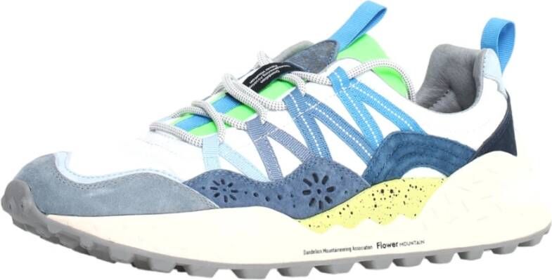 Flower Mountain Witte Sneakers Bergstijl Blue Heren