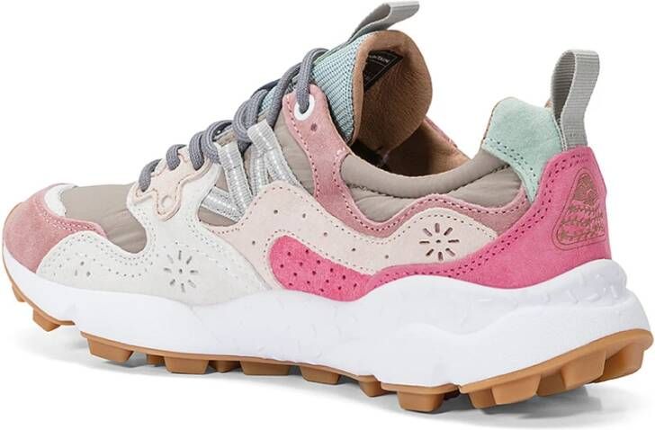 Flower Mountain Multicolor Suède Panel Sneakers Multicolor Dames