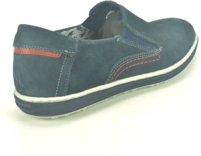 Fluchos Blauw Nubuck Print Casual Schoenen Blue Heren