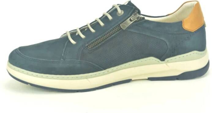 Fluchos Blauw Nubuck Sport Schoenen Blue Heren