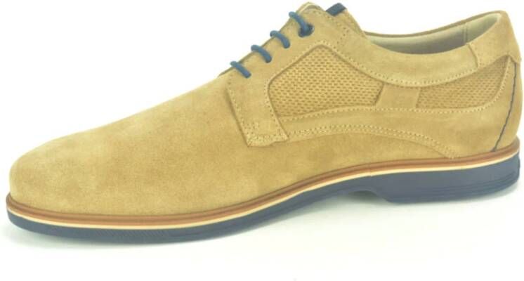 Fluchos Blauwe Camel Suède Stijlvolle Schoenen Brown Heren