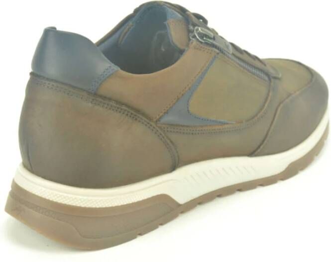 Fluchos Bruin Leren Runner Sneakers Brown Heren