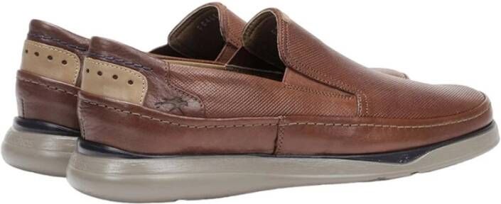 Fluchos Casual Kameel Leren Heren Loafers Brown Heren