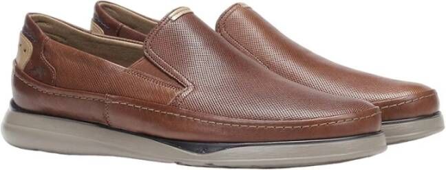 Fluchos Casual Kameel Leren Heren Loafers Brown Heren