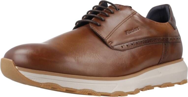 Fluchos Casual Veterschoenen Brown Heren