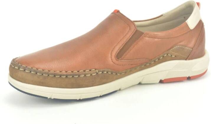 Fluchos Elegante Cognac Leren Schoenen Brown Heren