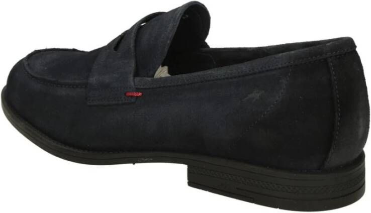 Fluchos Klassieke Leren Loafer Schoen Blue Heren