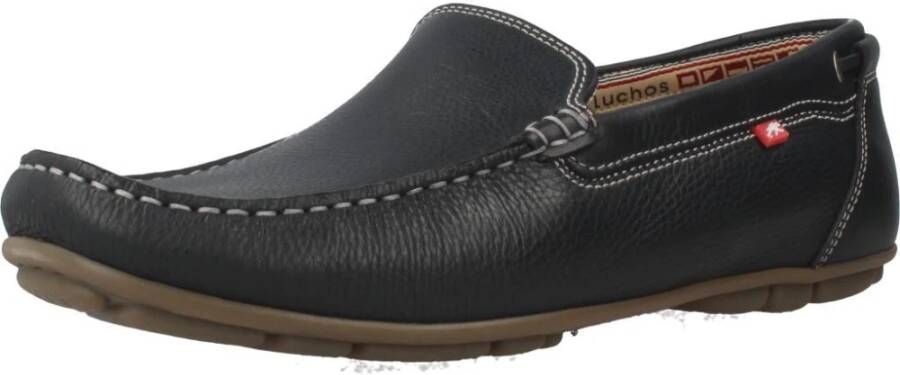 Fluchos Blauwe Mocassin Loafers voor Mannen Blue Heren