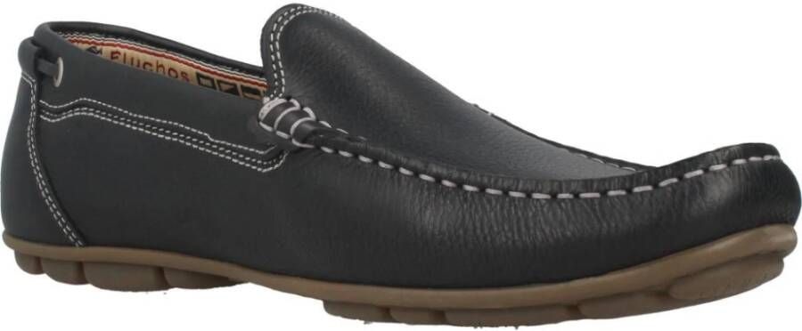 Fluchos Blauwe Mocassin Loafers voor Mannen Blue Heren