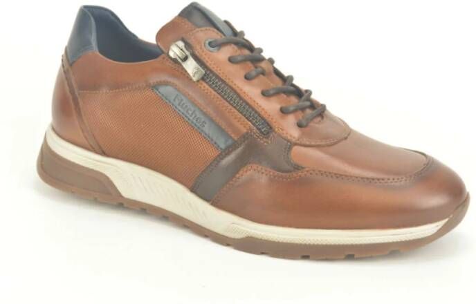 Fluchos Stijlvolle Cognac Runner Schoenen Brown Heren