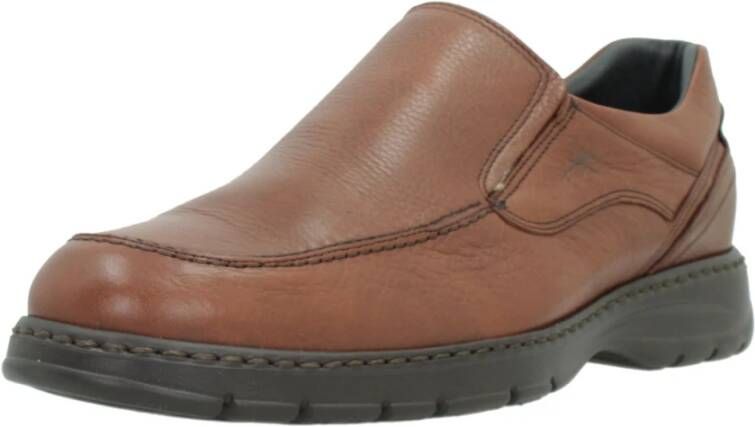 Fluchos Stijlvolle Loafers met Zijrubbers Brown Heren