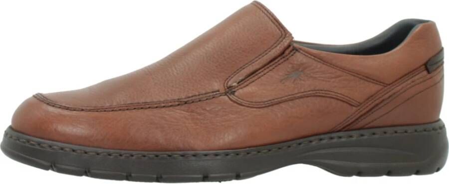 Fluchos Stijlvolle Loafers met Zijrubbers Brown Heren