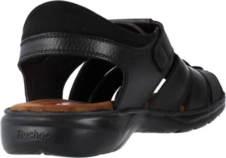 Fluchos Stijlvolle platte sandalen voor mannen Black Heren