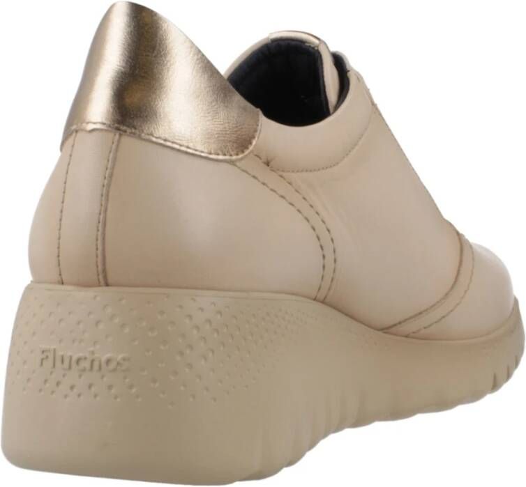 Fluchos Vetersneakers Beige Dames