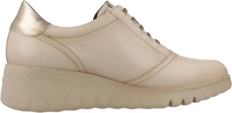 Fluchos Vetersneakers Beige Dames