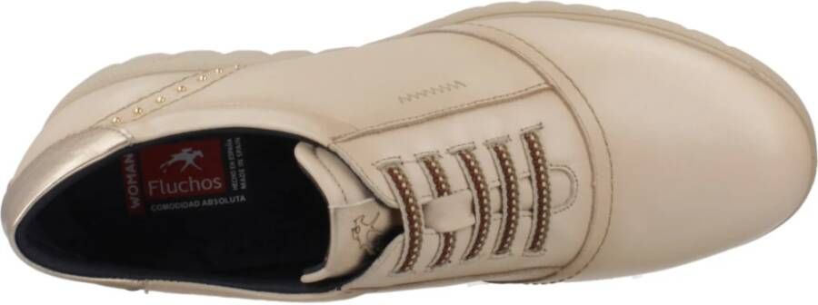 Fluchos Vetersneakers Beige Dames