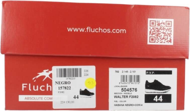 Fluchos Vetersneakers Black Heren