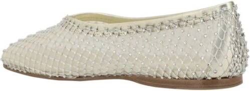 Forte Mesh Strass Ballerinas White Dames