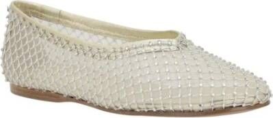 Forte Rhinestone Mesh Ballerinas Elegant Lichtgewicht Ontwerp White Dames