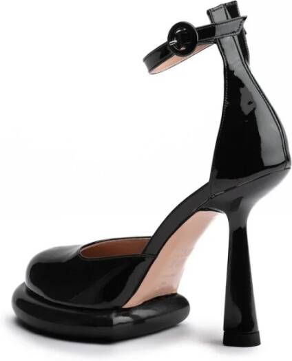 Francesca Bellavita Zwarte Lakleren Kelly Schoenen Black Dames