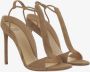 Francesco Russo Beige Suède Sandalen met Open Neus en Bedekte Hak Beige Dames - Thumbnail 3