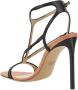 Francesco Russo Elegante Leren Stiletto Hak Sandalen Black Dames - Thumbnail 3