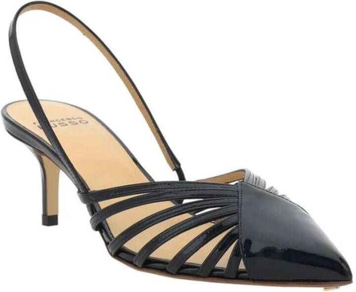 Francesco Russo Leren Slingback Stiletto Pumps Black Dames