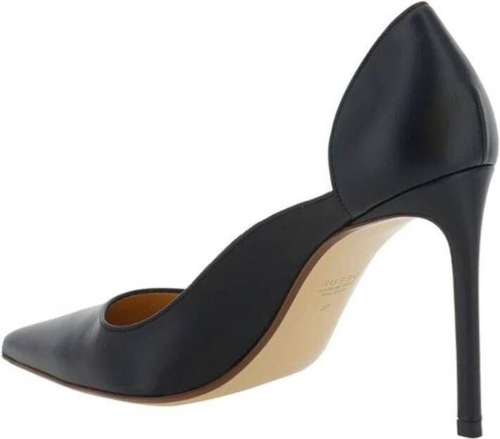 Francesco Russo Leren Stiletto Pumps met Puntneus Brown Dames