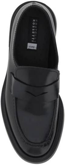 Fratelli Rossetti Leren Loafers met Rubberen Blokhak Black Dames