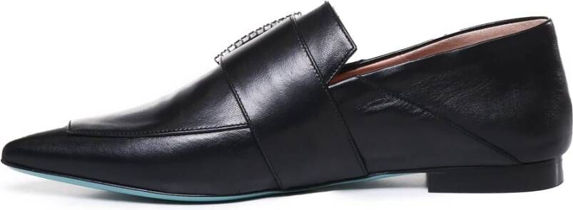 Fratelli Russo Zwarte loafers met heldere decoratie Black Dames