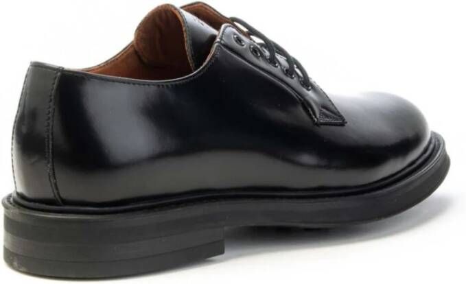 Frau Blauwe leren Derby schoenen Model 73S1 Black Heren