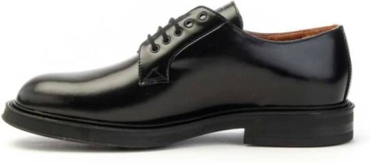 Frau Blauwe leren Derby schoenen Model 73S1 Black Heren