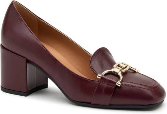 Frau Bordeaux Hak Mocassin Red Dames