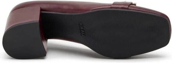 Frau Bordeaux Hak Mocassin Red Dames