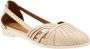 Frau Bruine Lage Hak Sandalen Beige Dames - Thumbnail 3