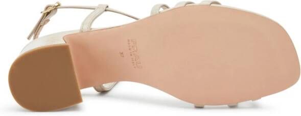 Frau Stijlvolle Patent Sandaal Beige Dames