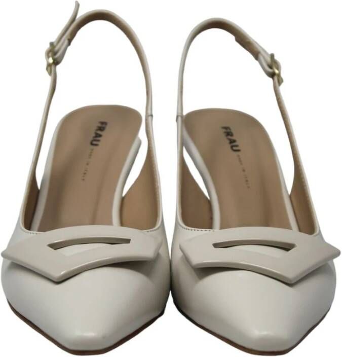 Frau Elegante Sling Back Schoenen White Dames