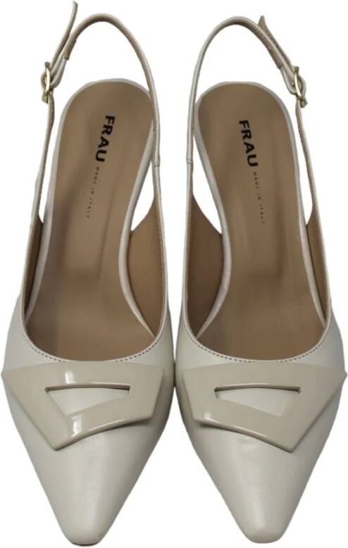 Frau Elegante Sling Back Schoenen White Dames