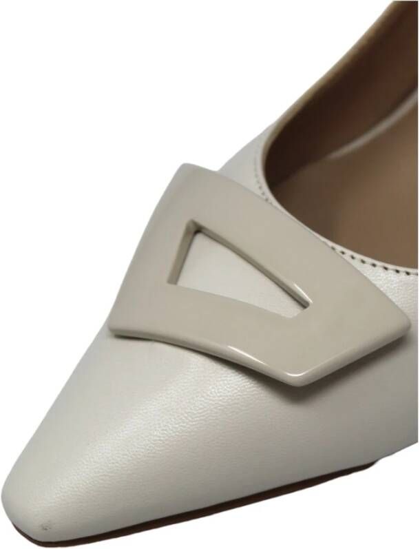 Frau Elegante Sling Back Schoenen White Dames