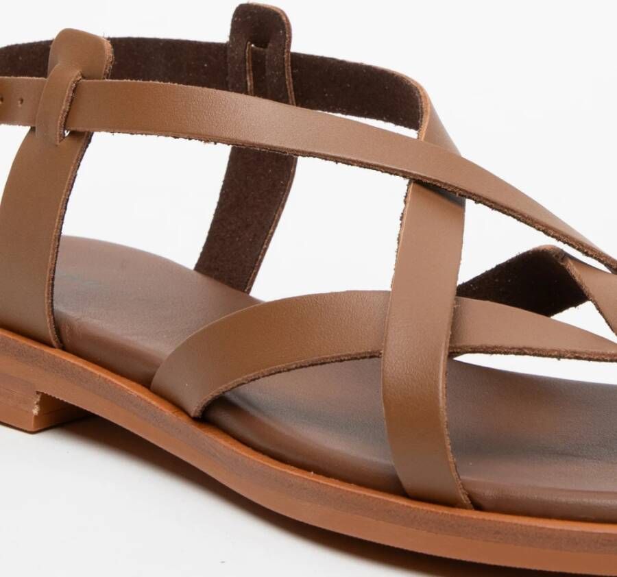 Frau Flat Sandals Brown Dames